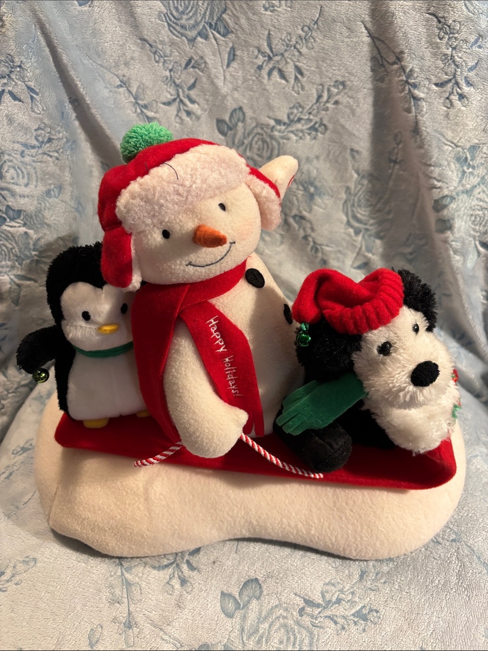 Hallmark Jingle Pals Animated Singing Snowman Penguin Dog “Sleigh Ride” 2007